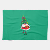 Personalisierter Weihnachtsgnom Holing eine Gesche Geschirrtuch (Horizontal)