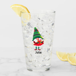 Personalisierter Weihnachtsgnom Holing eine Gesche Glas