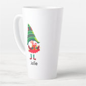 Personalisierter Weihnachtsgnom Holing eine Gesche Milchtasse (Linke Ecke)