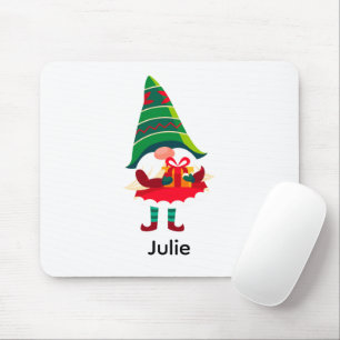 Personalisierter Weihnachtsgnom Holing eine Gesche Mousepad