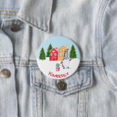 Personalisierter Weihnachtsgnome Button (Beispiel)