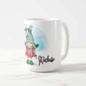 Personalisierter Weihnachtsgnome Kaffeetasse (VorderseiteRechts)