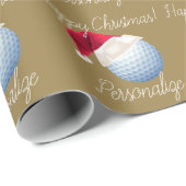 Personalisierter Weihnachtsgolfball Weihnachtsfeie Geschenkpapier (Rolleneckpunkt)