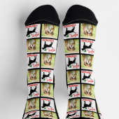 Personalisierter Weihnachtshund Socken (Oben)