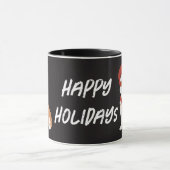 Personalisierter Weihnachtshund Watercolor Tasse (Zentrum)