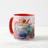 Personalisierter Weihnachtskaffee Tasse (Vorderseite Links)