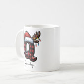 Personalisierter Weihnachtskaffeebecher mit Monogr Kaffeetasse (Vorderseite Links)