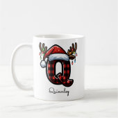 Personalisierter Weihnachtskaffeebecher mit Monogr Kaffeetasse (Links)