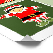 personalisierter Weihnachtskalender Poster (Ecke)