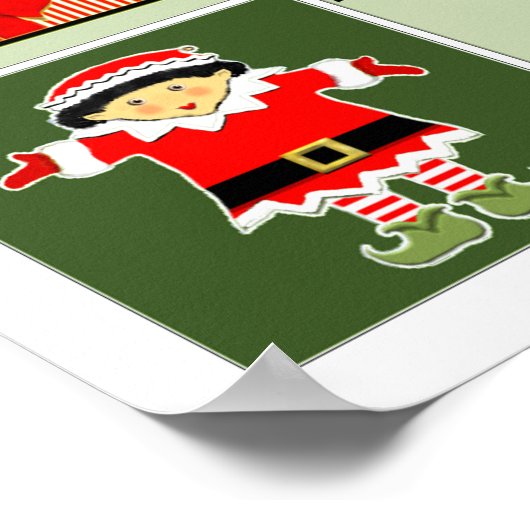 personalisierter Weihnachtskalender Poster (Ecke)