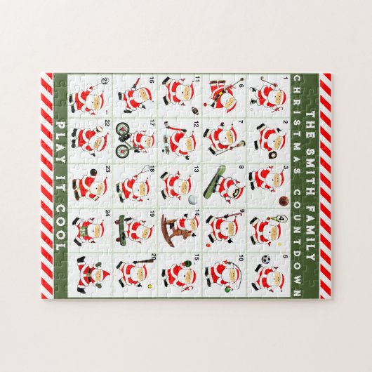 personalisierter Weihnachtskalender Puzzle (Horizontal)