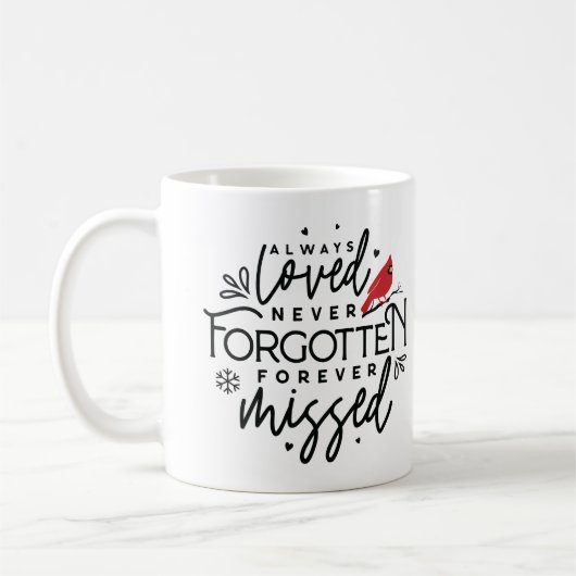 Personalisierter Weihnachtskardinal 13 Kaffeetasse (Links)