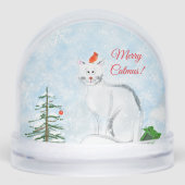 Personalisierter Weihnachtskater Snow Globe Schneekugeln (Vorderseite)