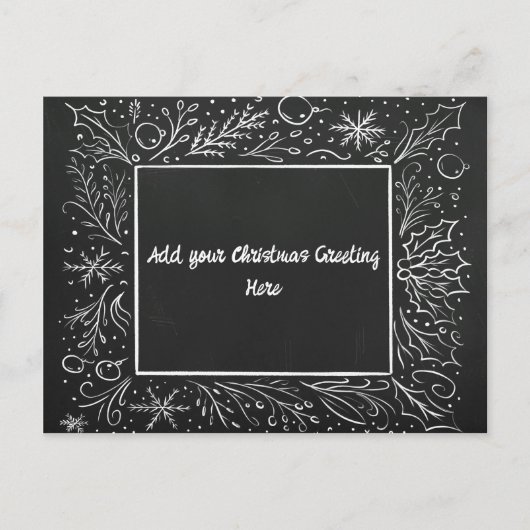 Personalisierter Weihnachtskeller Feiertagspostkarte (Vorderseite)