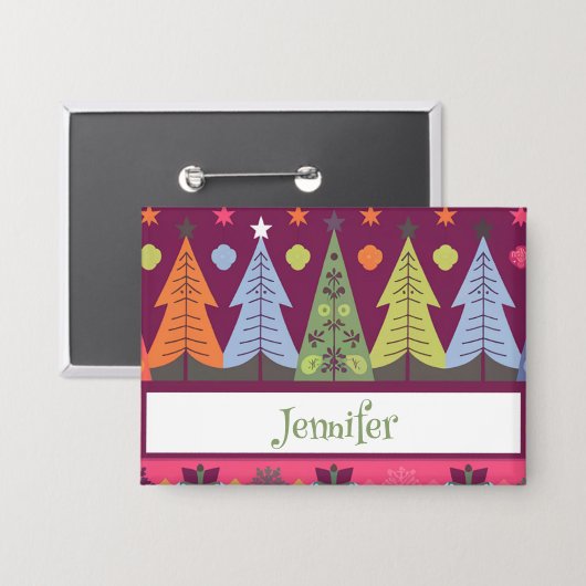 Personalisierter Weihnachtsknopf Button (Vorderseite/Rückseite)