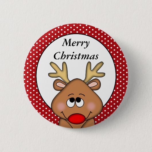 Personalisierter Weihnachtsknopf Button (Vorderseite)