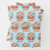 Personalisierter Weihnachtskorgi Geschenkpapier Set (Beispiel)