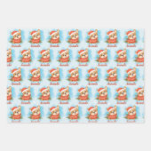 Personalisierter Weihnachtskorgi Geschenkpapier Set (Vorderseite)