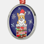Personalisierter Weihnachtskorgi Ornament Aus Metall (Links)