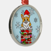 Personalisierter Weihnachtskorgi Ornament Aus Metall (Rechts)