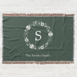 Personalisierter Weihnachtskranz Decke