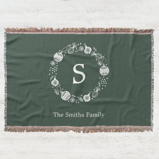 Personalisierter Weihnachtskranz Decke