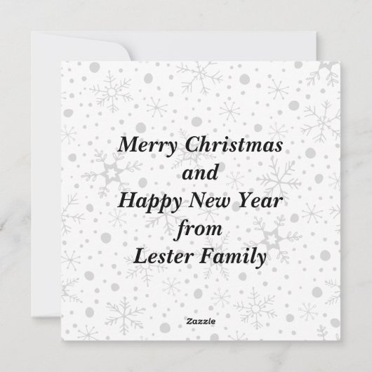 Personalisierter Weihnachtskranz Feiertagskarte (Rückseite)