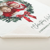 Personalisierter Weihnachtskranz Foto & Name Urlau Sherpadecke (3/4)