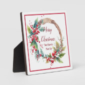 Personalisierter Weihnachtskranz Fotoplatte (Vorderseite)