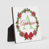 Personalisierter Weihnachtskranz Fotoplatte (Vorderseite)