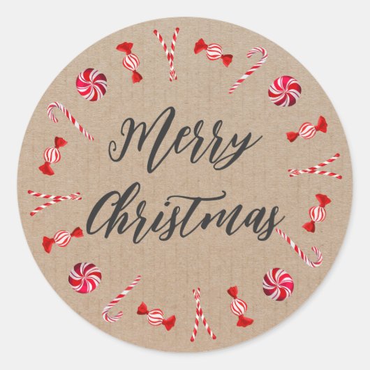 Personalisierter Weihnachtskranz Frohe Weihnachtsk Runder Aufkleber (Vorderseite)