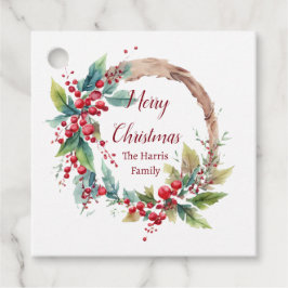 Personalisierter Weihnachtskranz Geschenkanhänger