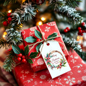 Personalisierter Weihnachtskranz Geschenkanhänger