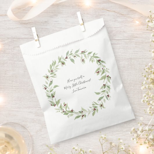 Personalisierter Weihnachtskranz Geschenktütchen (Ausgeschnitten)