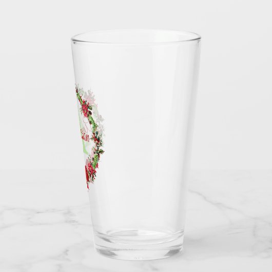 Personalisierter Weihnachtskranz Glas (Links)
