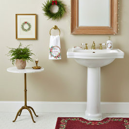 Personalisierter Weihnachtskranz Handtuch