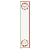 Personalisierter Weihnachtskranz Kurzer Tischläufe Tischläufer (Vorderseite)