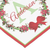 Personalisierter Weihnachtskranz Kurzer Tischläufe Tischläufer (Ecke)