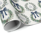 Personalisierter Weihnachtskranz mit altem Geld Geschenkpapier (Rolleneckpunkt)