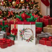 Personalisierter Weihnachtskranz Mittlere Geschenktüte