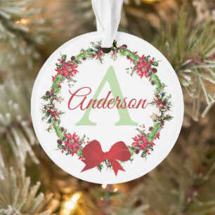 Personalisierter Weihnachtskranz  Ornament