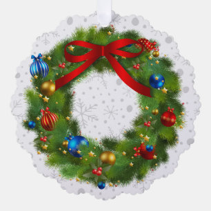 Personalisierter Weihnachtskranz Ornament Karte