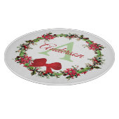 Personalisierter Weihnachtskranz Schneidebrett (Ecke)