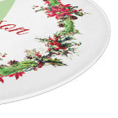 Personalisierter Weihnachtskranz Schneidebrett (Ecke)