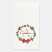 Personalisierter Weihnachtskranz Serviette (Vorderseite)