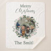 Personalisierter Weihnachtskranz Sherpadecke (Vorderseite)