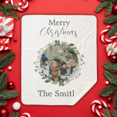 Personalisierter Weihnachtskranz Sherpadecke