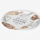 Personalisierter Weihnachtskrümelverkehr Pappteller (Schrägansicht)