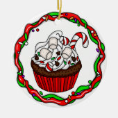 Personalisierter Weihnachtskuchen Keramik Ornament (Vorne)