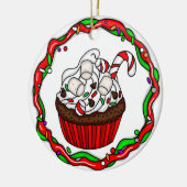 Personalisierter Weihnachtskuchen Keramik Ornament (Links)